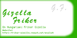 gizella friker business card